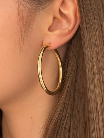2" Wide Hoop Earrings