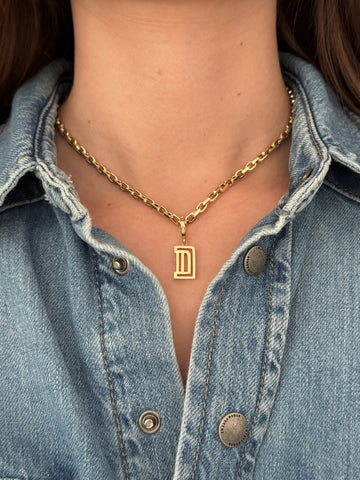 Mini Outline Initial Charm