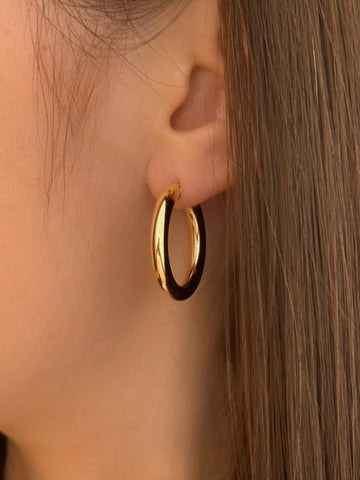 1" Wide Hoop Earrings