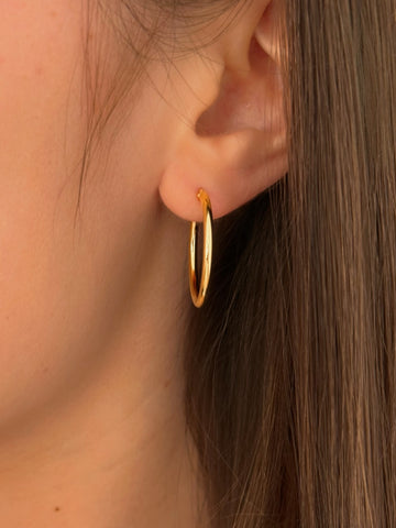 1" Skinny Hoop Earrings