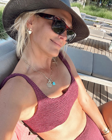 MS x SRJ Small Double Heart Earrings