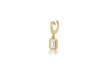 Emerald-Cut Diamond Charm