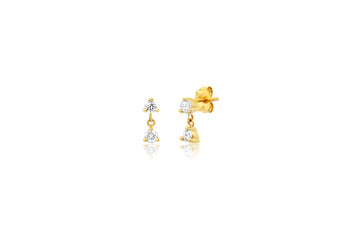 Diamond Dangle Stud Earrings