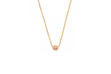 Diamond Ball on Chain Necklace