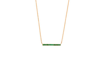 Emerald Bar Necklace