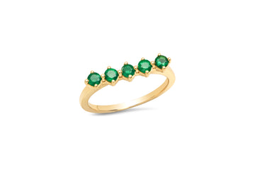 5 Emerald Punch Ring