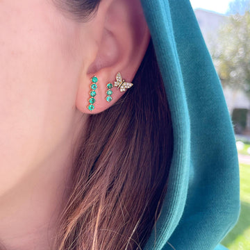 5 Emerald Stud Earrings