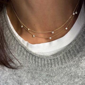 3 Floating Diamond Necklace