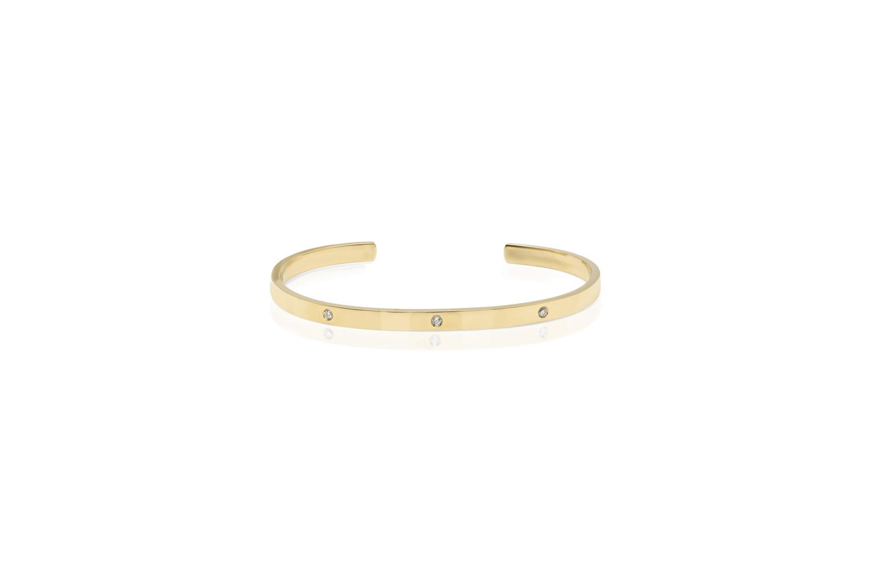 Gold and Diamond Cuff Bracelet