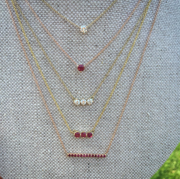 Ruby Bar Necklace