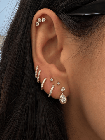 The Pear Diamond Cloud Dangle Earrings