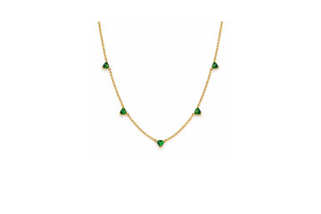 5 Floating Emerald Necklace