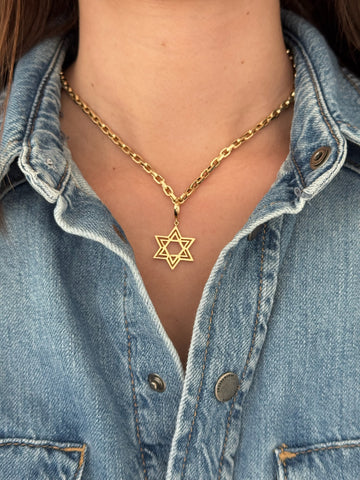 Outline Star Of David Charm
