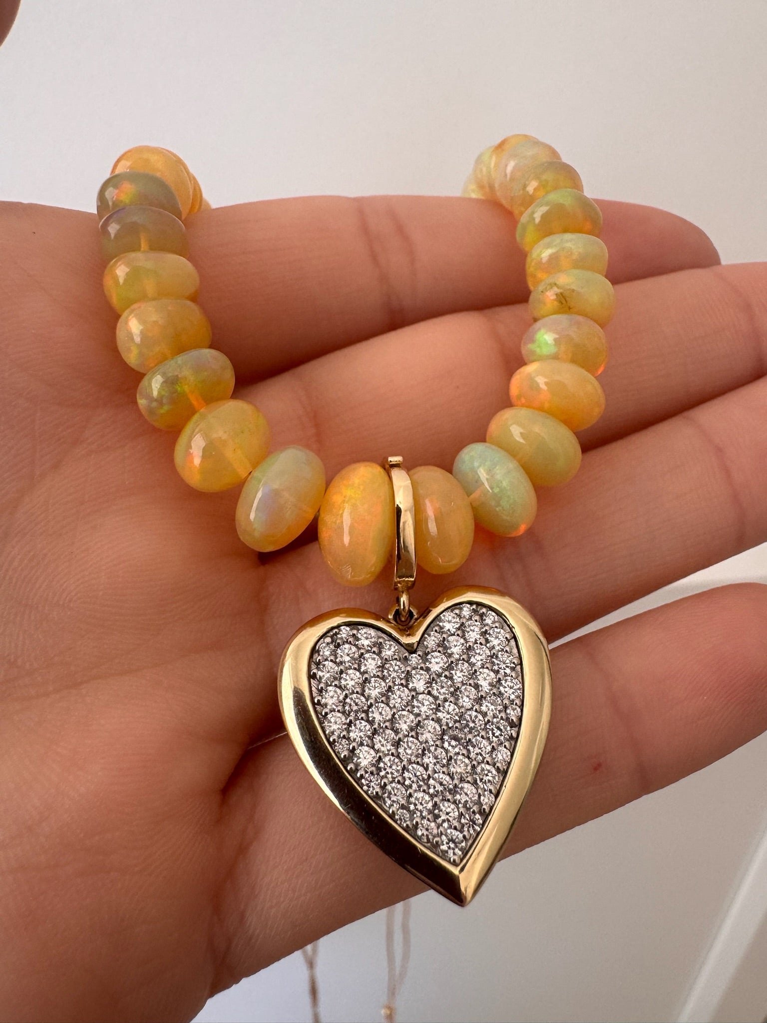 Graduated Fire Opal Necklace