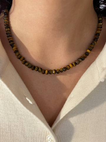 Tiger's Eye Beaded Necklace