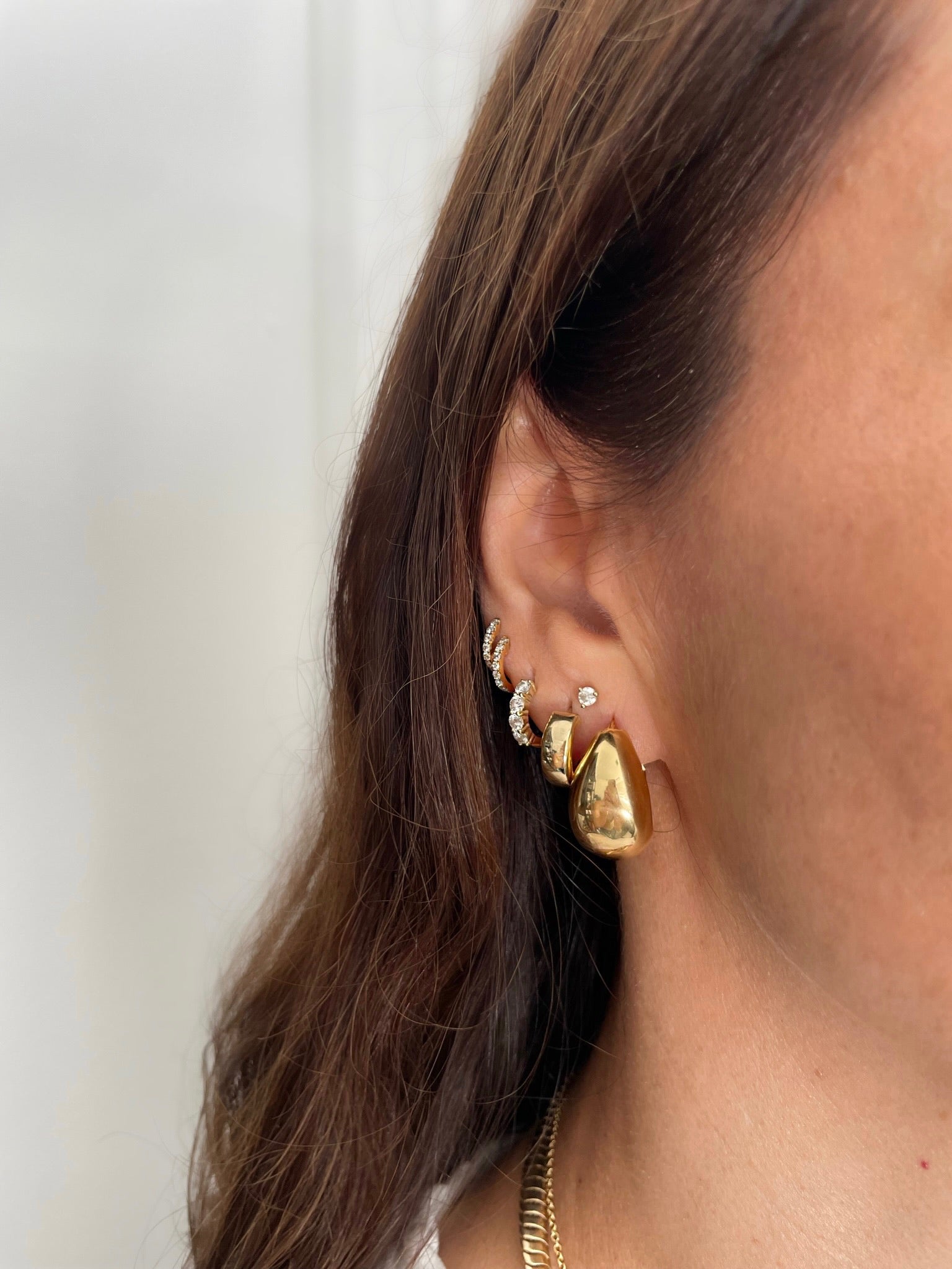 Graduated Hoops Wide Graduated Hoop Earrings