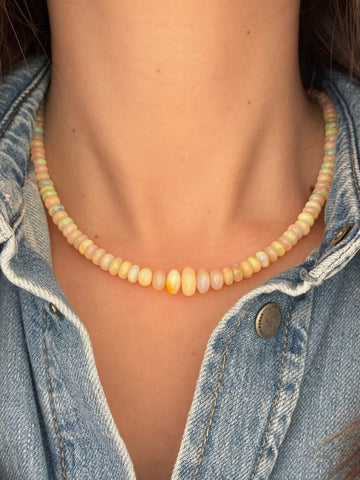 Graduated Fire Opal Necklace