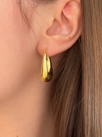 Graduated Puff Hoop Earrings