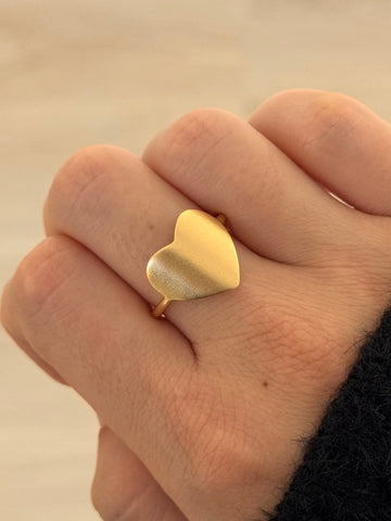 MS X SRJ Large Solid Heart Ring