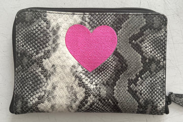 Personalized Faux Snakeskin Jewelry Pouch