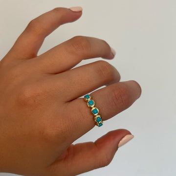 Round 5 Turquoise Cloud Ring