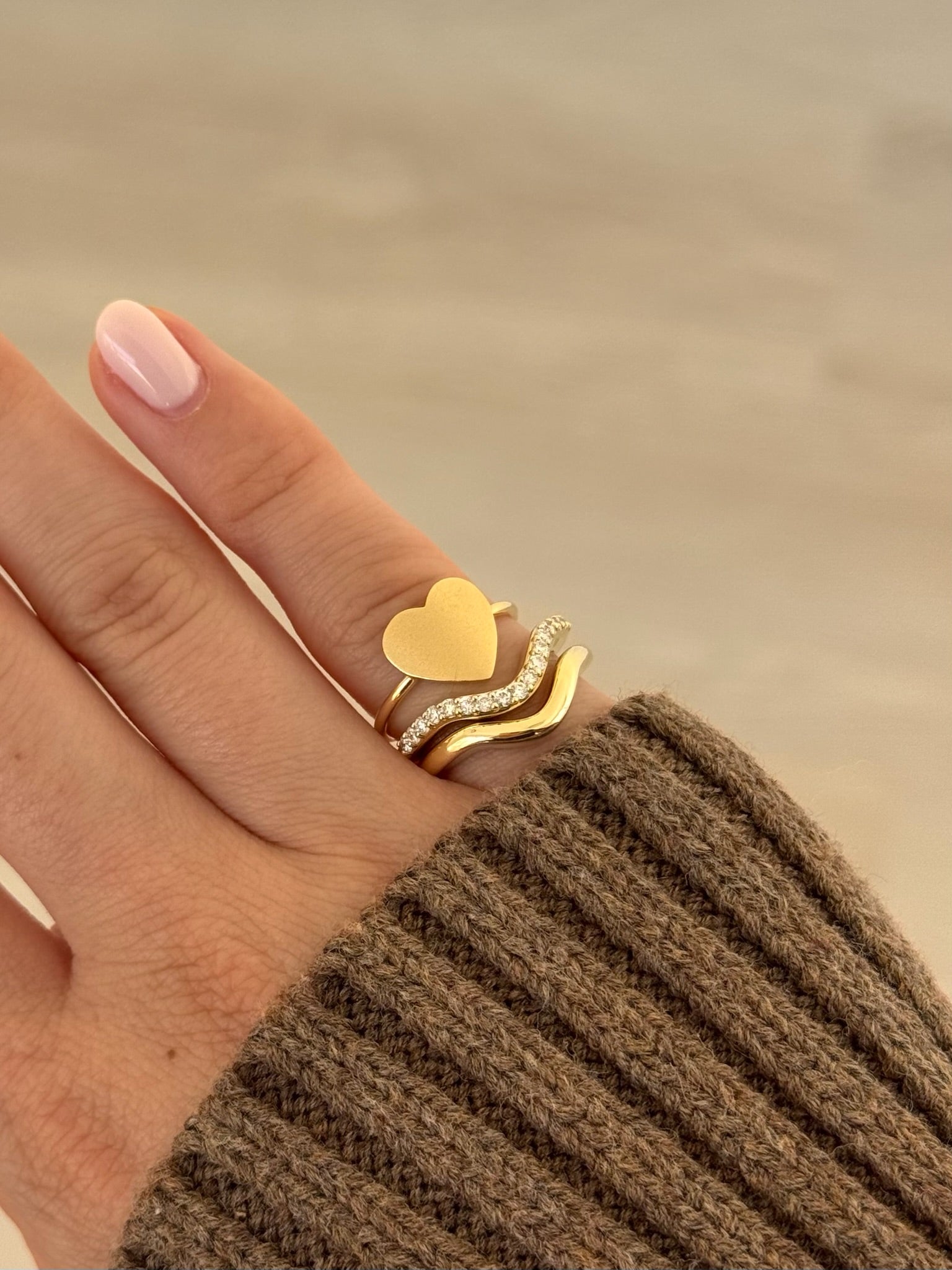CTHY RING [BASIC / PINKY]　19号 MS X SRJ Solid Heart Pinky Ring