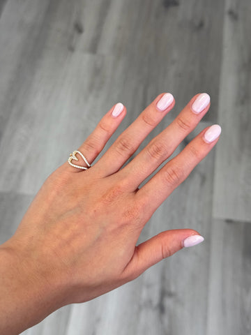 Diamond Open Heart Ring