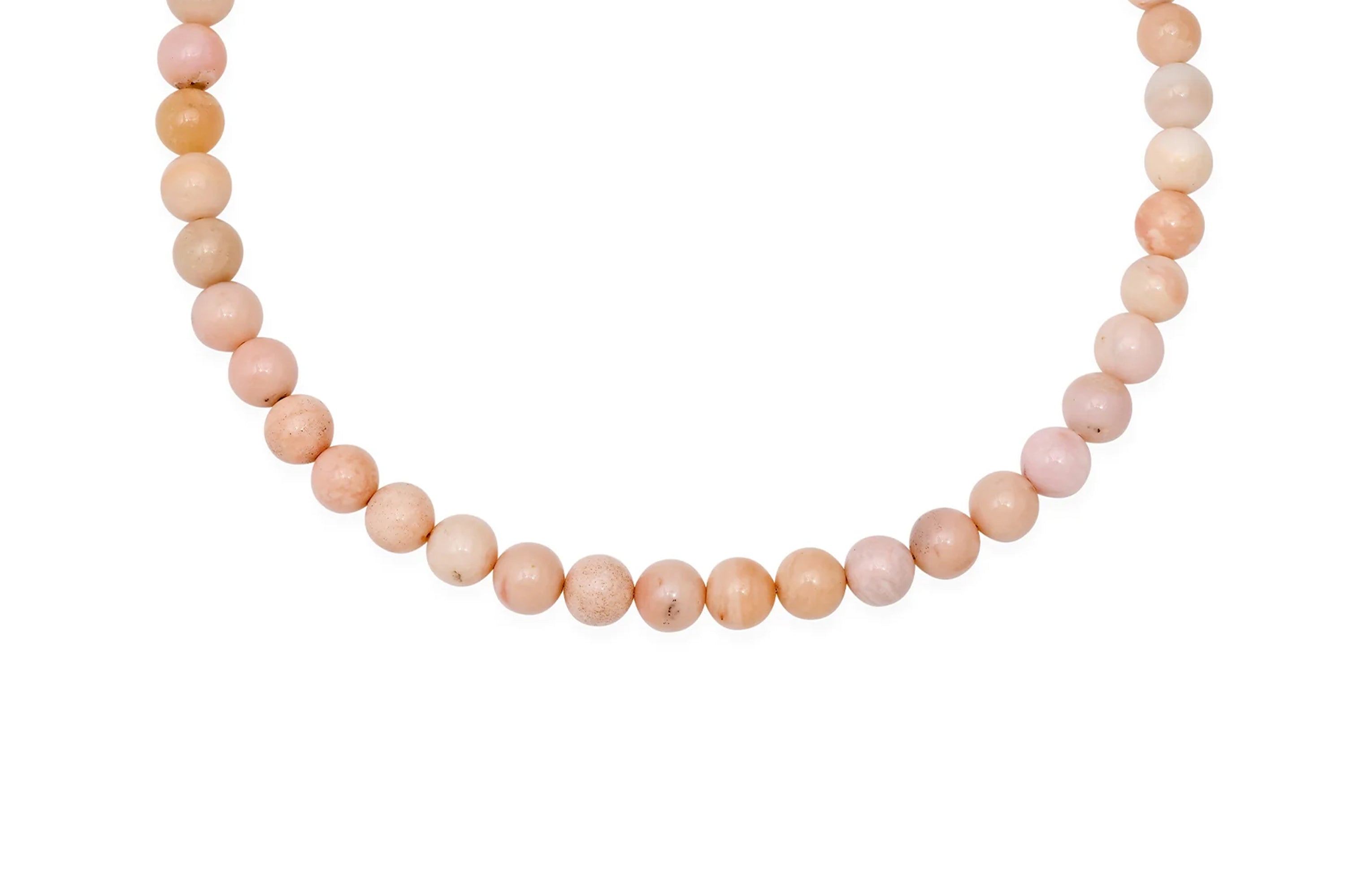 Large Pink Opal Beaded Necklace