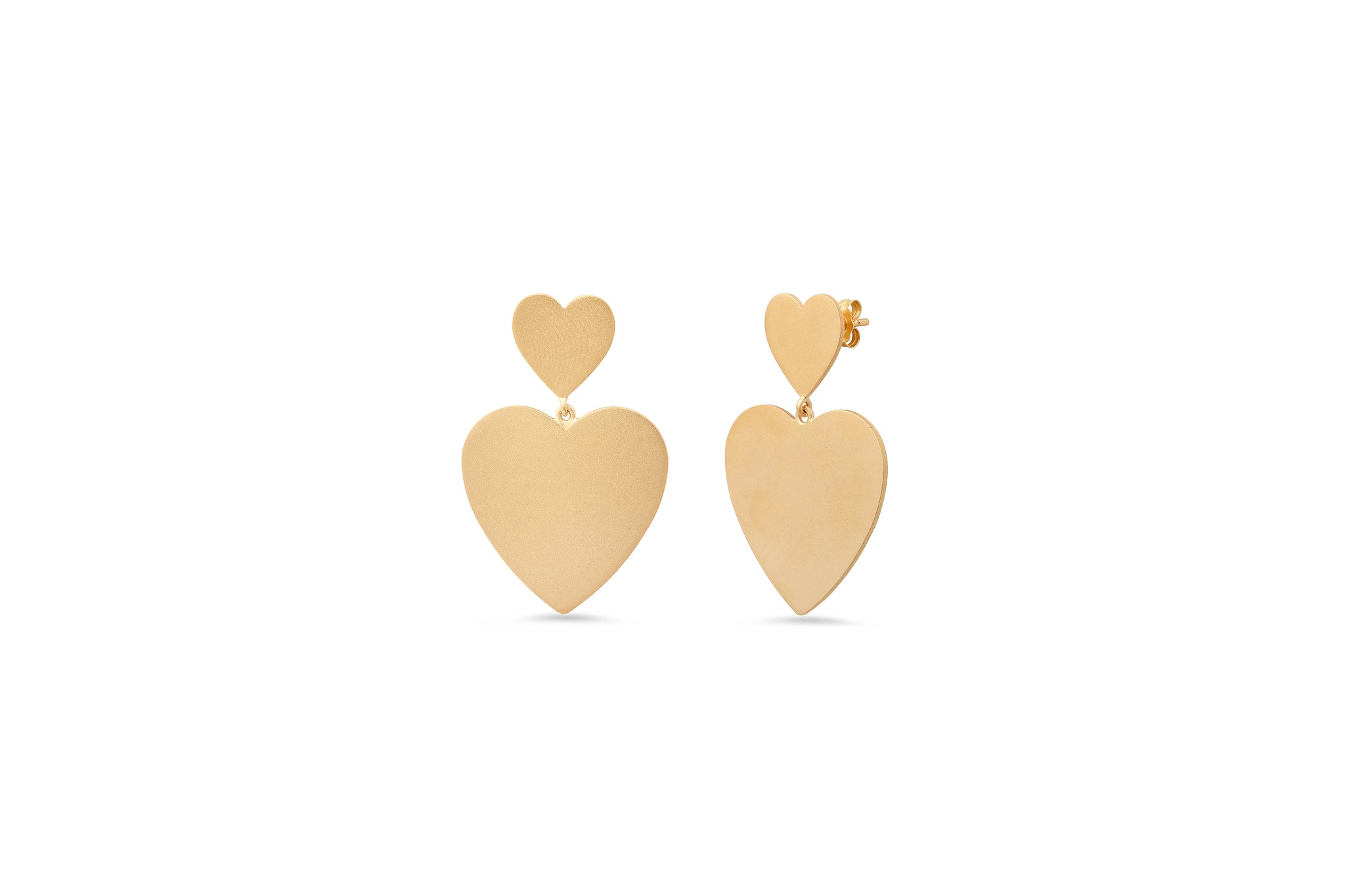 MS x SRJ Large Double Heart Earrings