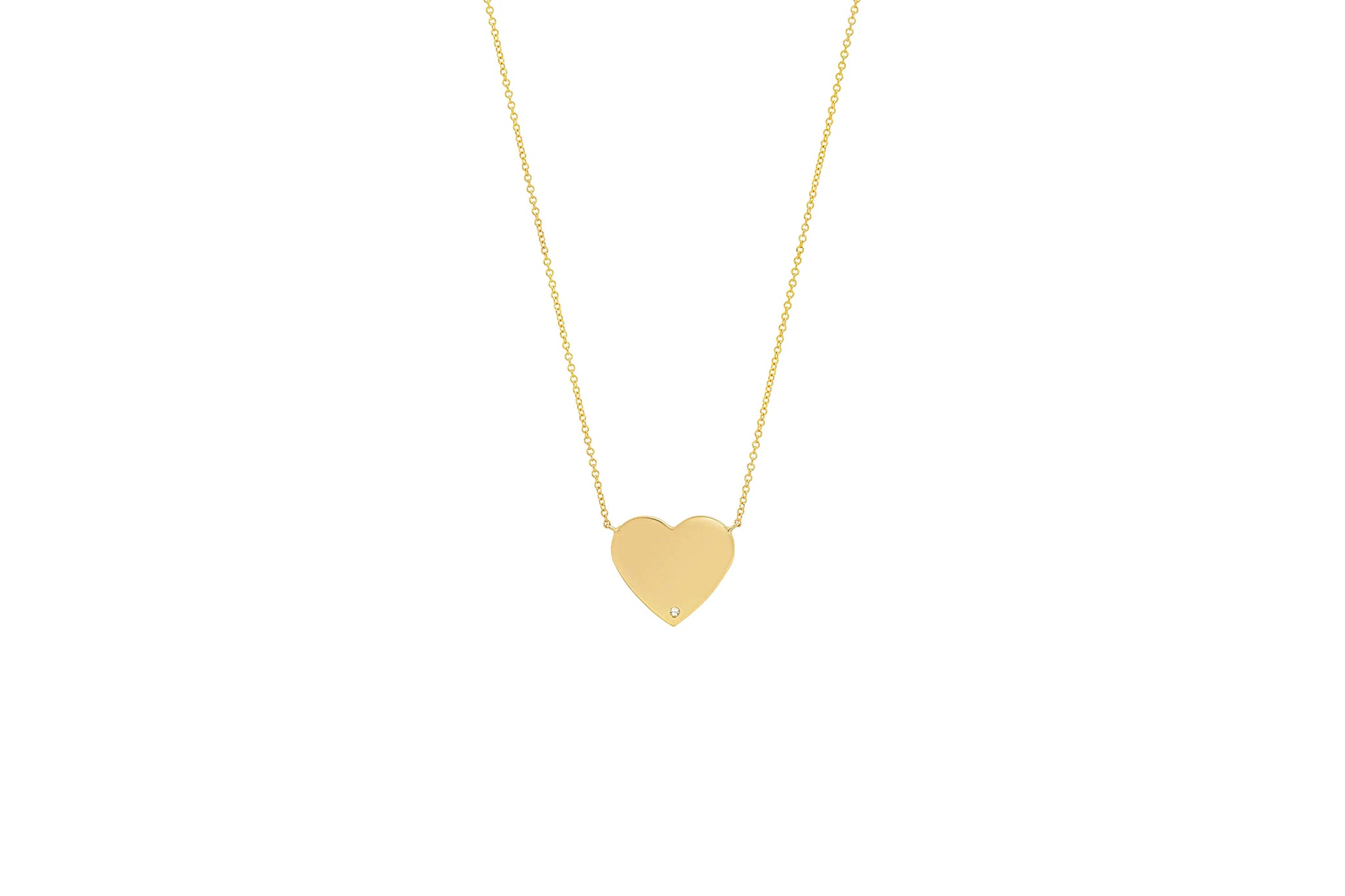 MS X SRJ Single Diamond Heart Necklace