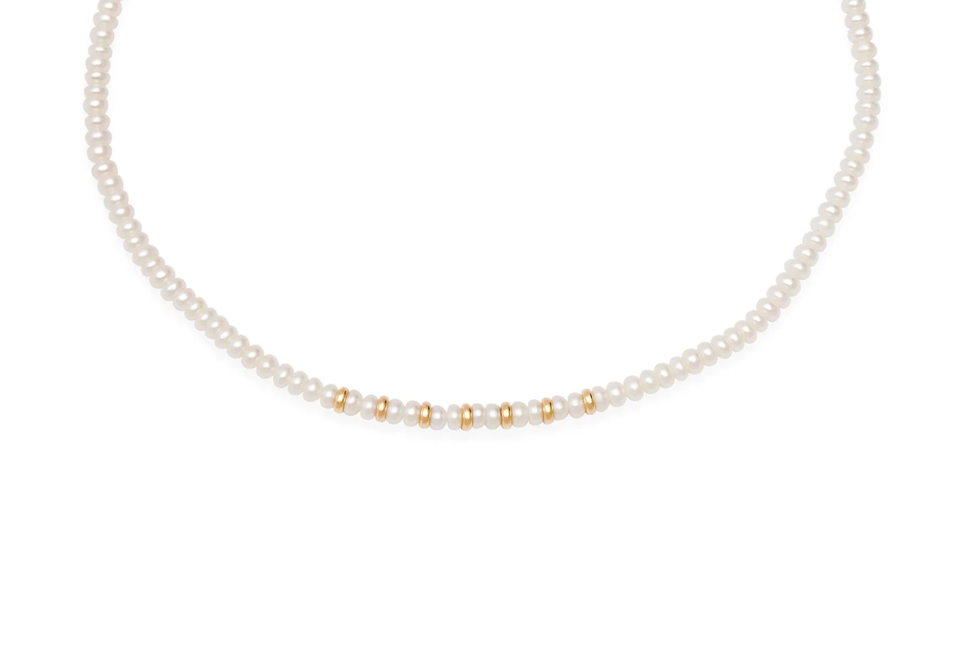 Beaded Blondes Pearl Poppi Necklace in Gold main image 1