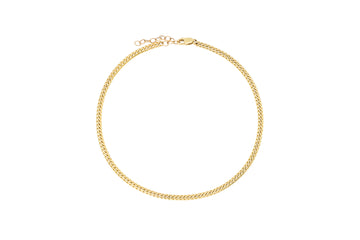 Thin Cuban Link Anklet