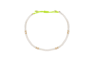 #2 Pearl and 14k Gold Beaded Anklet