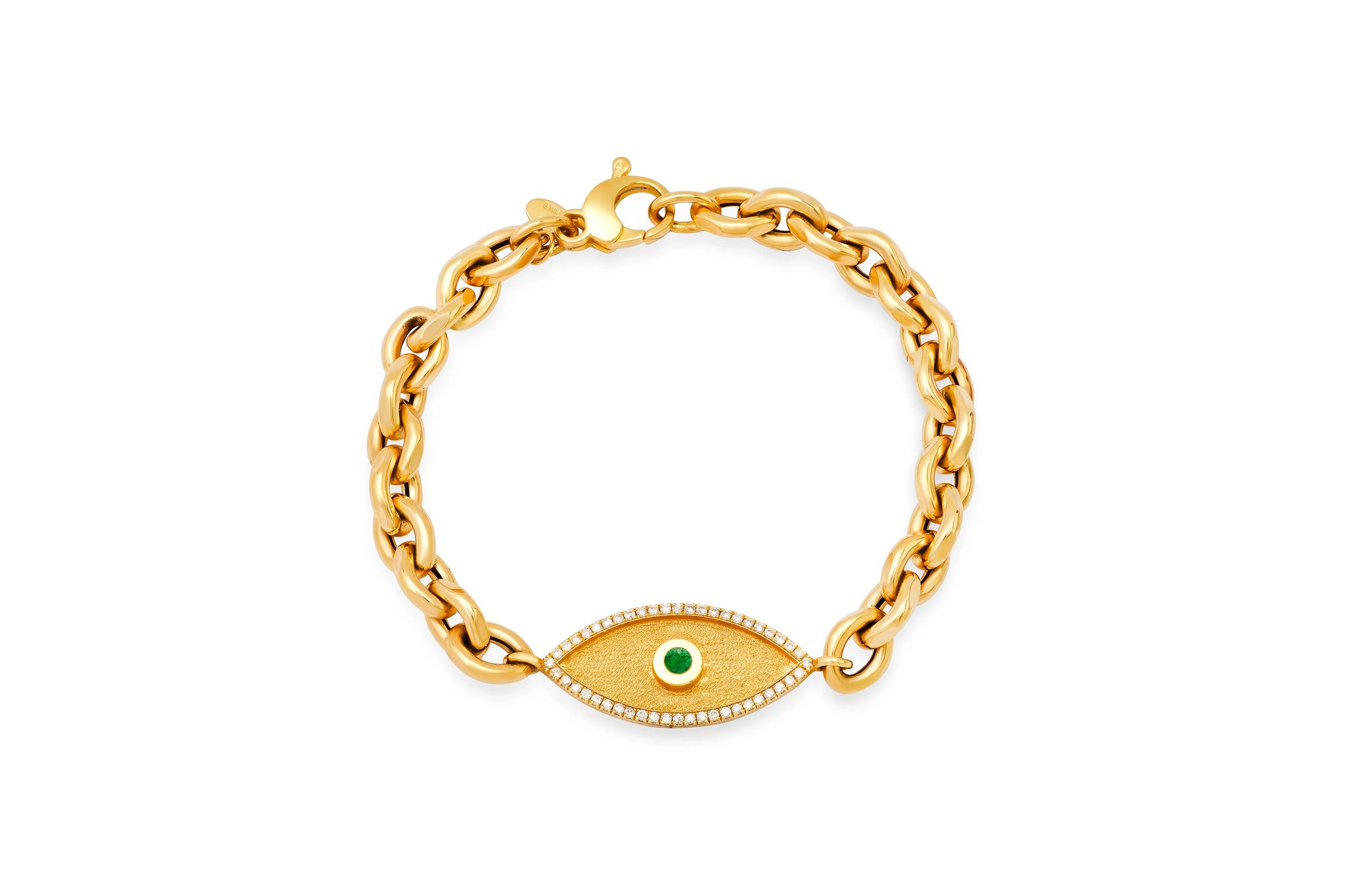 Pavé Diamond & Emerald Double Protection Bracelet