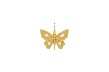 Large Diamond Butterfly Charm