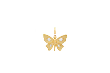 Small Diamond Butterfly Charm