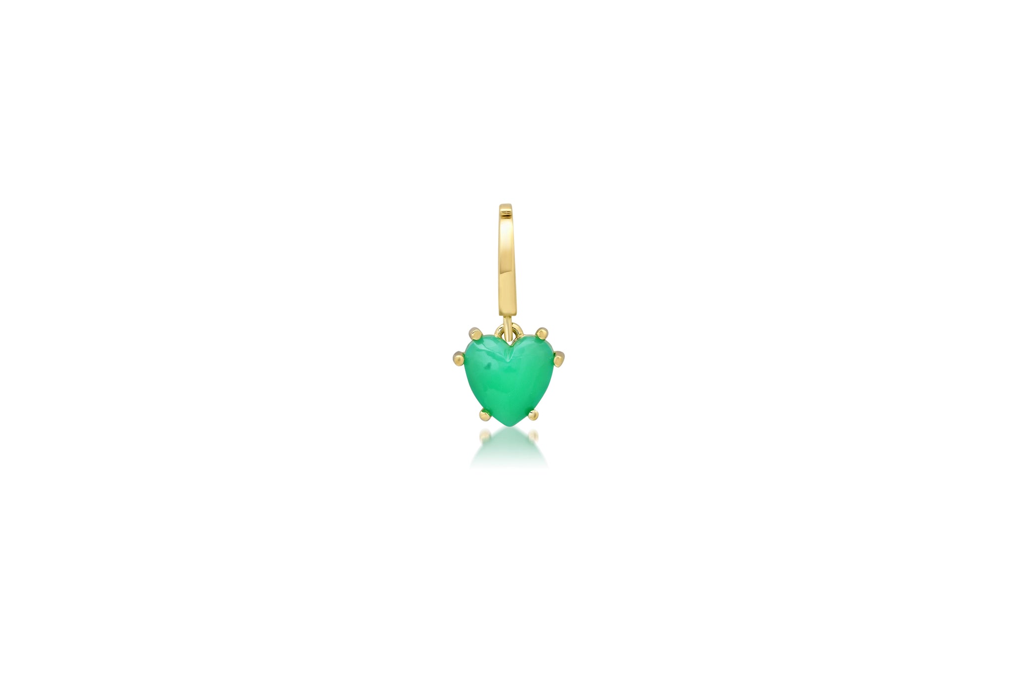 Chrysoprase Mini Heart Charm