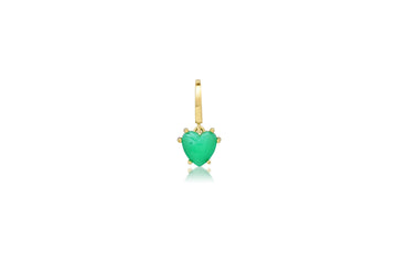 Chrysoprase Mini Heart Charm