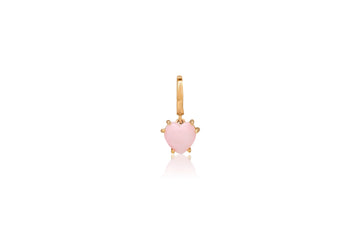 Pink Opal MIni Heart Charm