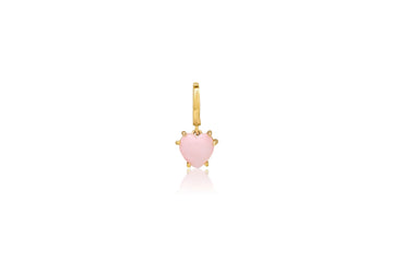 Pink Opal MIni Heart Charm