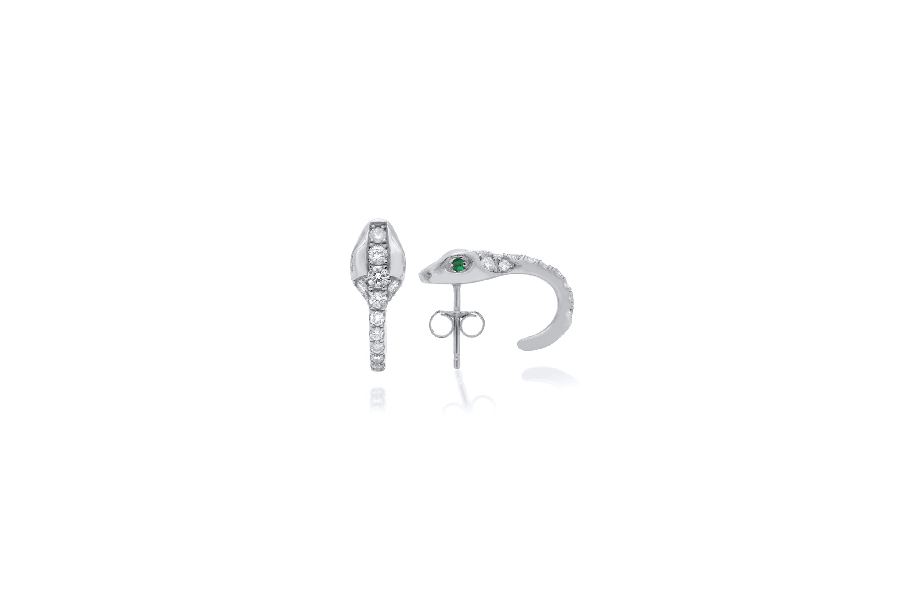 Diamond Snake Earrings