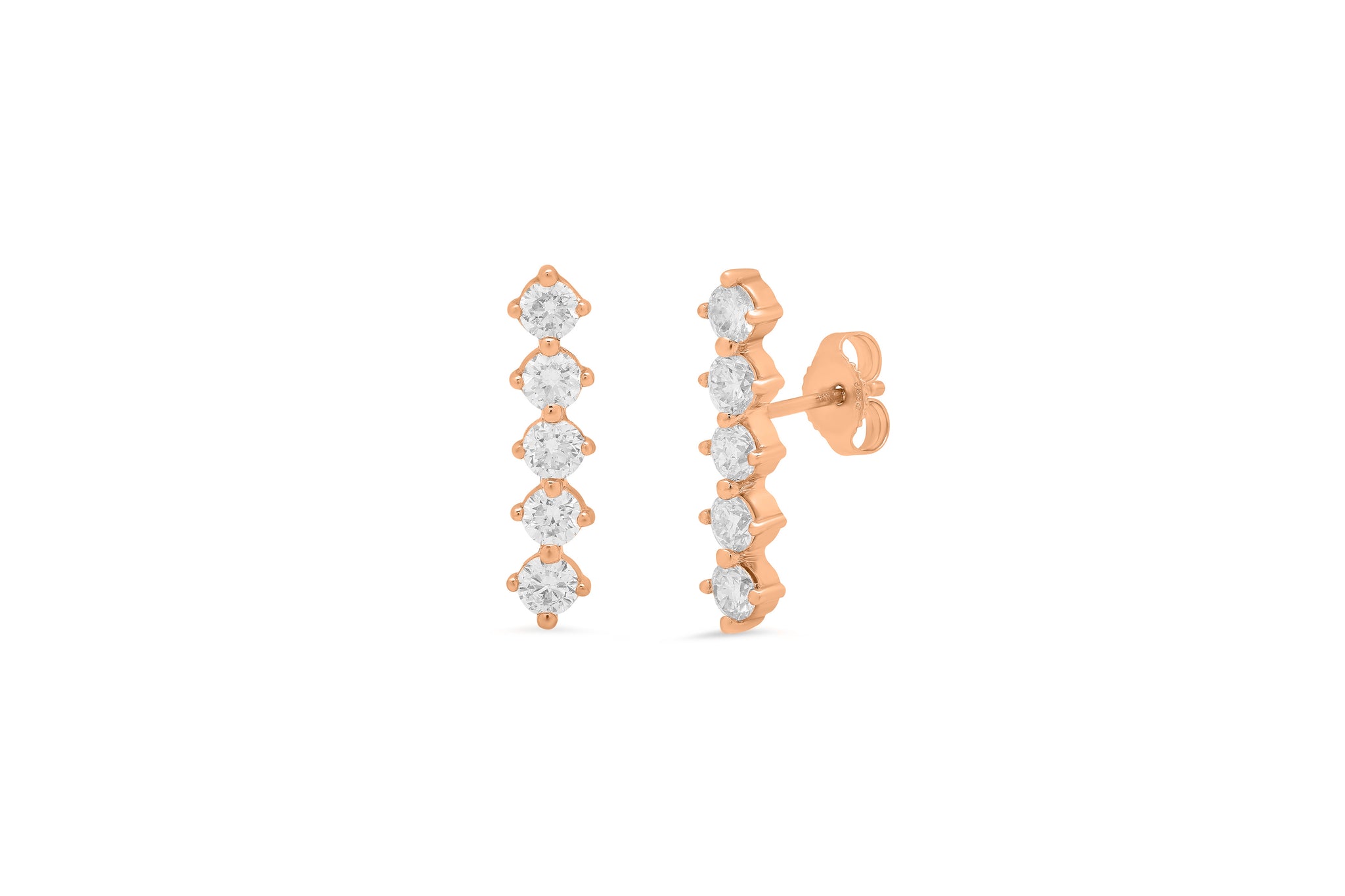 5 Diamond Stud Earrings