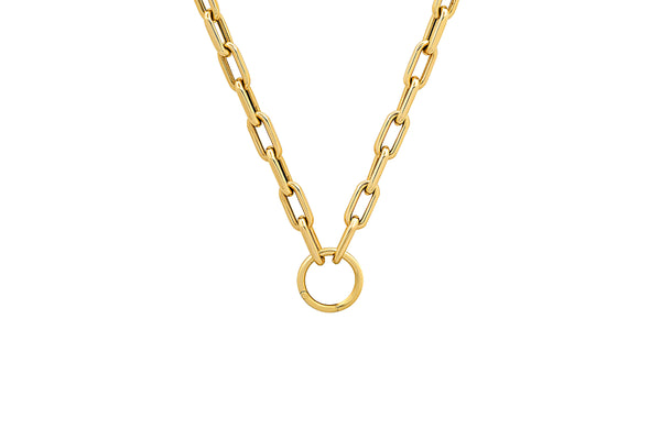 Rolo 14k Gold Charm Necklace Chain | Mejuri