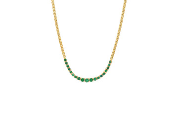 Graduated Emerald Necklace