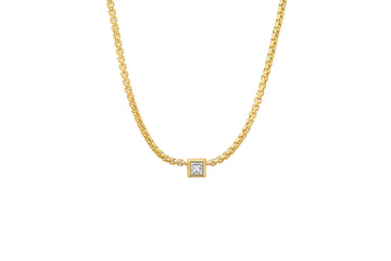 Princess Diamond Boxchain Necklace