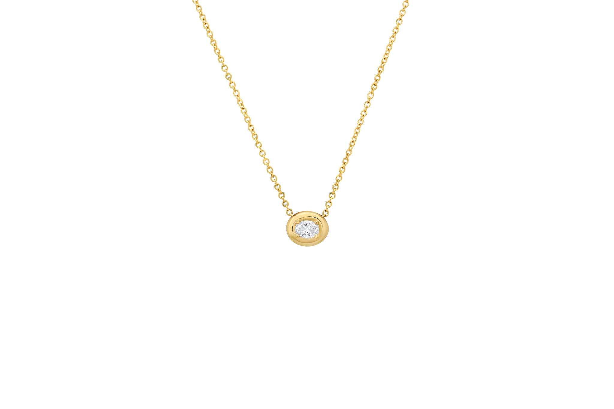 Oval Diamond Cloud Necklace