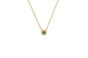 Round Emerald Cloud Necklace