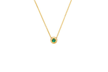 Round Emerald Cloud Necklace