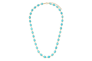 Oval Turquoise Chain Necklace