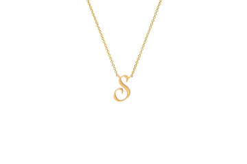 Mini Script Initial Necklace